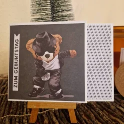 Geburtstagskarte mit Teddy / Geburtstagskarte mit Gutscheinfach / Süße Geburtstagskarte / Karte mit Gutscheinhalter / Ge