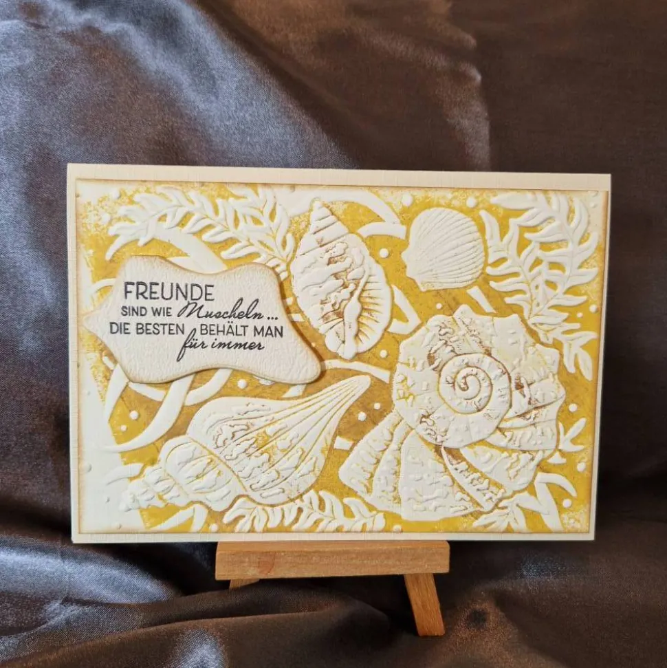 Geburtstagskarte  Muscheln  Freunde  Geschenk  Beige  Geburtstag  Karte zum Geburtstag