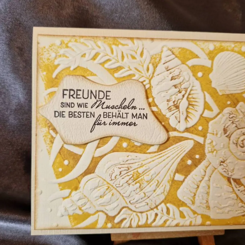 Geburtstagskarte  Muscheln  Freunde  Geschenk  Beige  Geburtstag  Karte zum Geburtstag