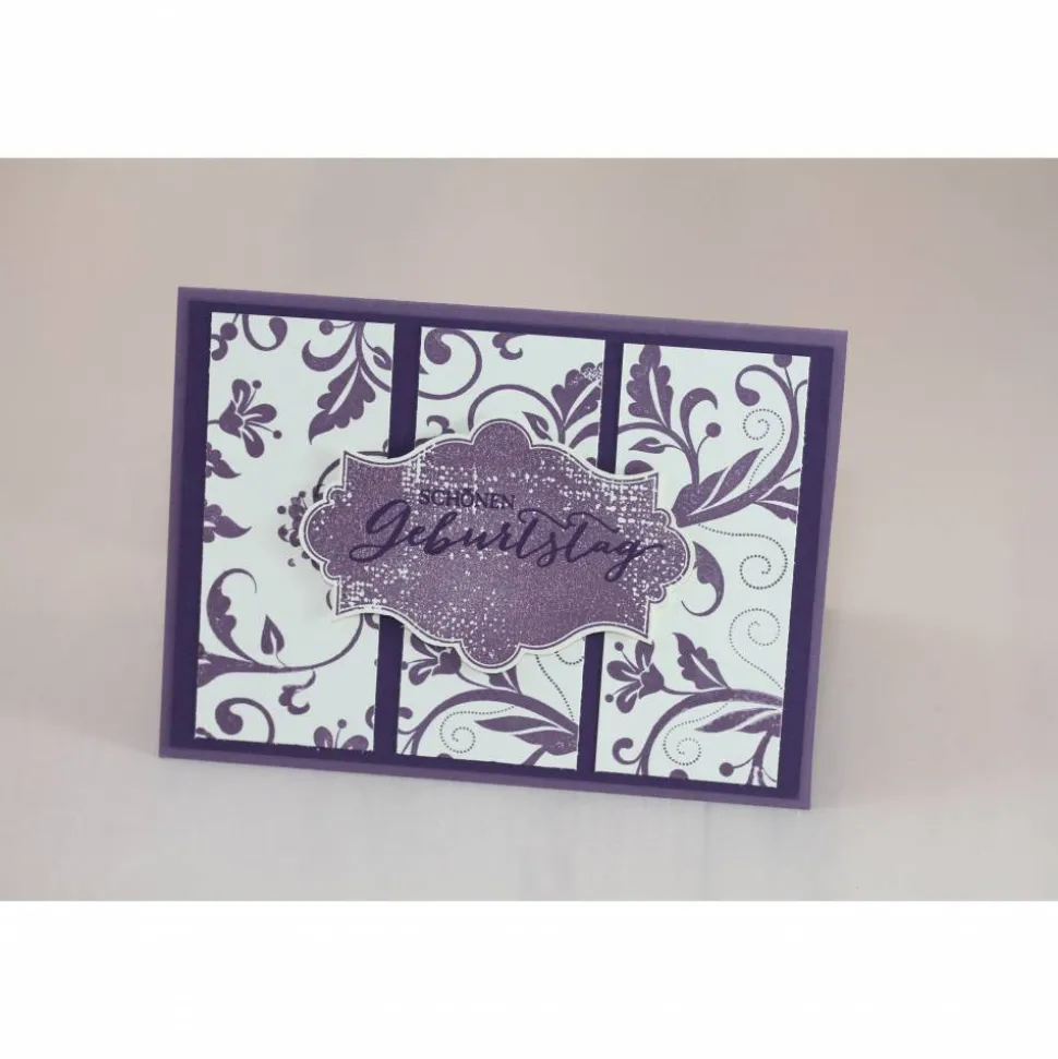 Geburtstagskarte "Schnörkel" in Violett