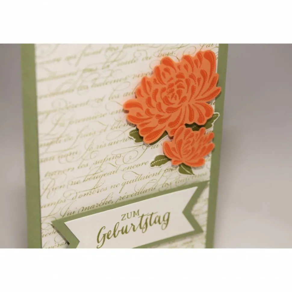 Geburtstagskarte "Schrift & Blüte"