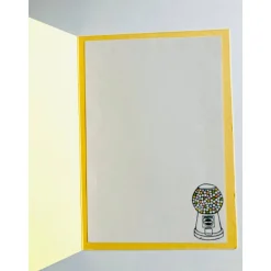 Geburtstagskarte Schüttelkarte 3D Plastikkuppel - Kaugummiautomat & Kugeln Handarbeit UNIKAT