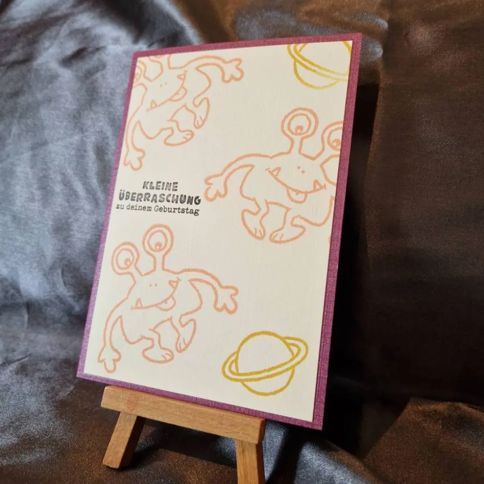 Geburtstagskarte  süße Monster  besondere Karten  kleine Überraschung  einzigartiges Design