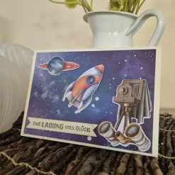 Geburtstagskarte Weltraum  / Planeten Karte Geburtstag / Raumschiff Geburtstagskarte / Geburtstag / Geburtstagsgruß