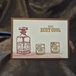 Geburtstagskarte Whiskeyflaschemotiv / Coole Geburtstagskarten / Geburtstagskarte für Männer / Du bist echt Cool