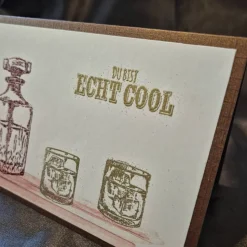 Geburtstagskarte Whiskeyflaschemotiv / Coole Geburtstagskarten / Geburtstagskarte für Männer / Du bist echt Cool