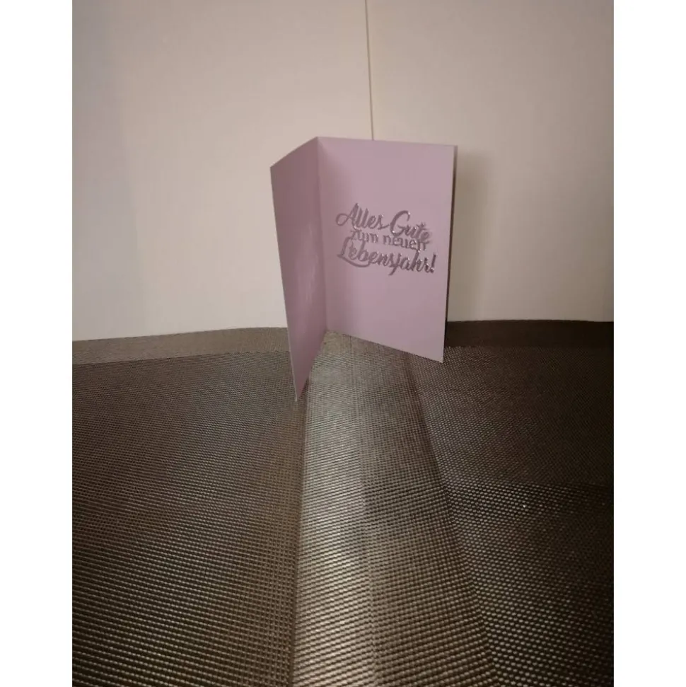 Geburtstagskarte zum 60 für eine Frau in lila