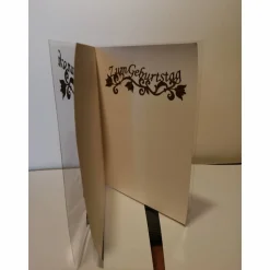 Geburtstagskarte zum 60.ten für eine Frau, Püppchen, Vintage, Braun, Bronze