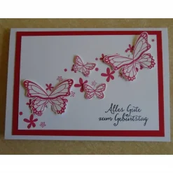 Geburtstagskarte,Glückwunschkarte Geburtstag, Grußkarte,Karte,Schmetterlinge,Schmetterlingskarte,Frau,Geburtstag