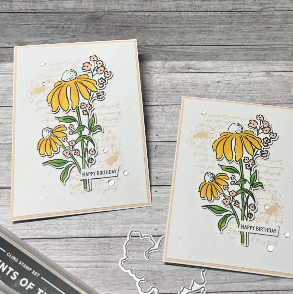 Geburtstagskarten „Happy Birthday“ Blumen Glückwunschkarten Grußkarten Karten Geburtstag Handmade Stampin‘ Up!