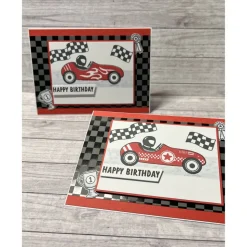 Geburtstagskarten „Happy Birthday“ Glückwunschkarte Grußkarte Karten Geburtstag Männer Kinder Rennauto Stampin‘ Up!