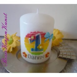 Geburtstagskerze 1. Geburtstag * Gastgeschenk * Mitgebsel * Tischkerzen * Tischdeko * Buben u. Mädchen