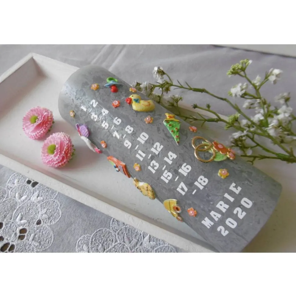 Geburtstagskerze * Lebenslicht * Lebenskerze * 1. Geburtstag * Taufe * Tischkerze * Tischdeko * Buben u. Mädchen