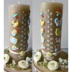 Geburtstagskerze * Lebenslicht * Lebenskerze * 1. Geburtstag * Taufe * Tischkerze * Tischdeko * Buben u. Mädchen