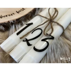 Geburtstagskerze personalisiert | Lebenskerze | Geburtstagsgeschenk | Geburtstagskerze mit Zahl