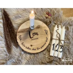 Geburtstagskerze personalisiert | Lebenskerze | Geburtstagsgeschenk | Geburtstagskerze mit Zahl
