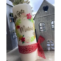 Geburtstagskerze Rustik Blumen