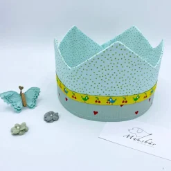 Geburtstagskrone für Kinder , Krone, mint, größenverstellbar