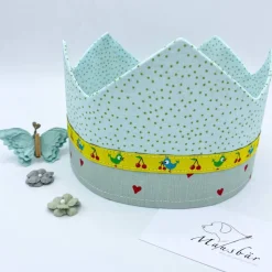 Geburtstagskrone für Kinder , Krone, mint, größenverstellbar