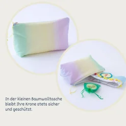 Geburtstagskrone Stoff, Krone für Kindergeburtstag, Krone mit Bommeln, Geburtstag, Geburtstagskrone Mädchen