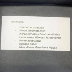 Geburtstagskuchen Bausatz – Handgemachte Geschenkverpackung 12x10x3 cm aus Tonkarton