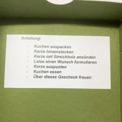 Geburtstagskuchen Bausatz – Handgemachte Geschenkverpackung 12x10x3 cm aus Tonkarton