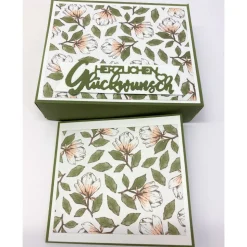 Geburtstagskuchen Bausatz – Handgemachte Geschenkverpackung 12x10x3 cm aus Tonkarton