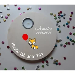 Geburtstagslicht | Geburtstagsbrett / Fuchs