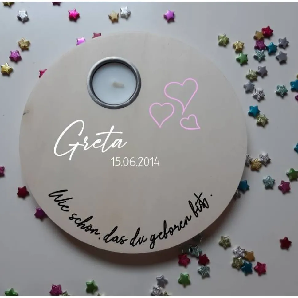 Geburtstagslicht | Geburtstagsbrett / Geburtstagskind / Herzen
