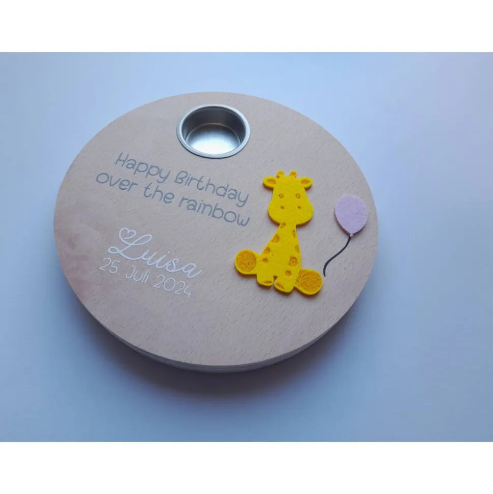 Geburtstagslicht/ Sternengeburtstag Giraffe | Sternenkind | Deko zum Himmelsgeburtstag