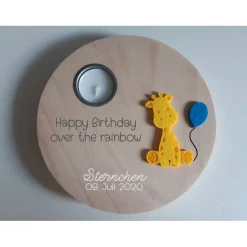 Geburtstagslicht/ Sternengeburtstag Giraffe | Sternenkind | Deko zum Himmelsgeburtstag