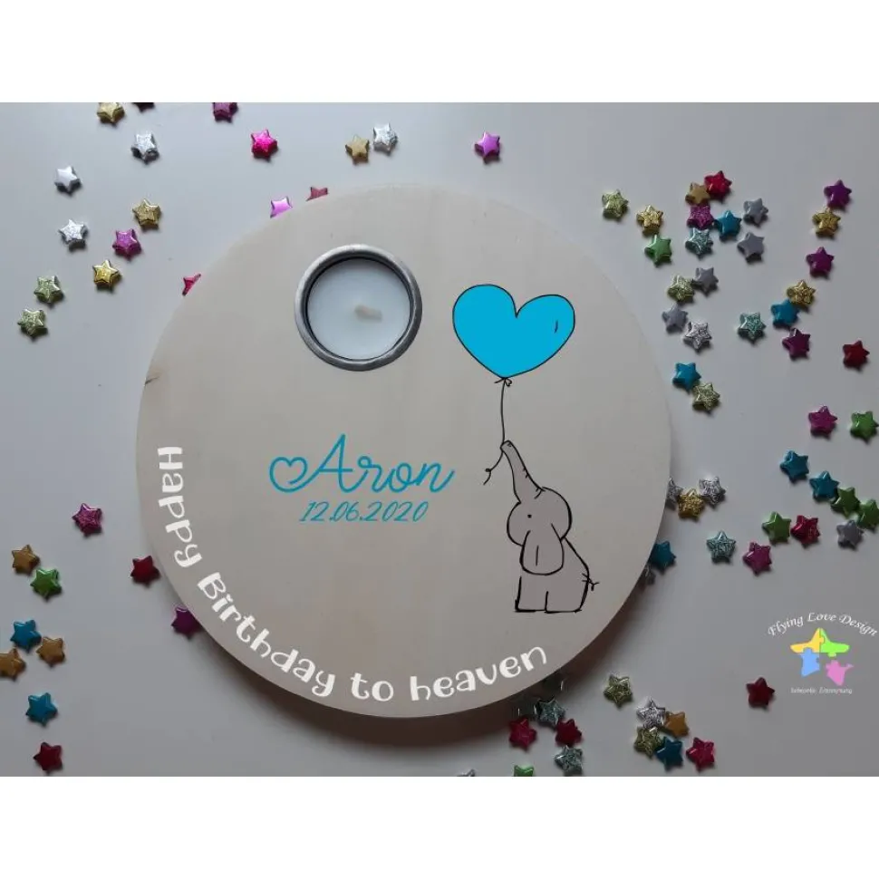 Geburtstagslicht/ Sternengeburtstag rund  | Sternenkind