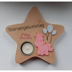 Geburtstagslicht/ Sternengeburtstag Einhorn | Sternenkind