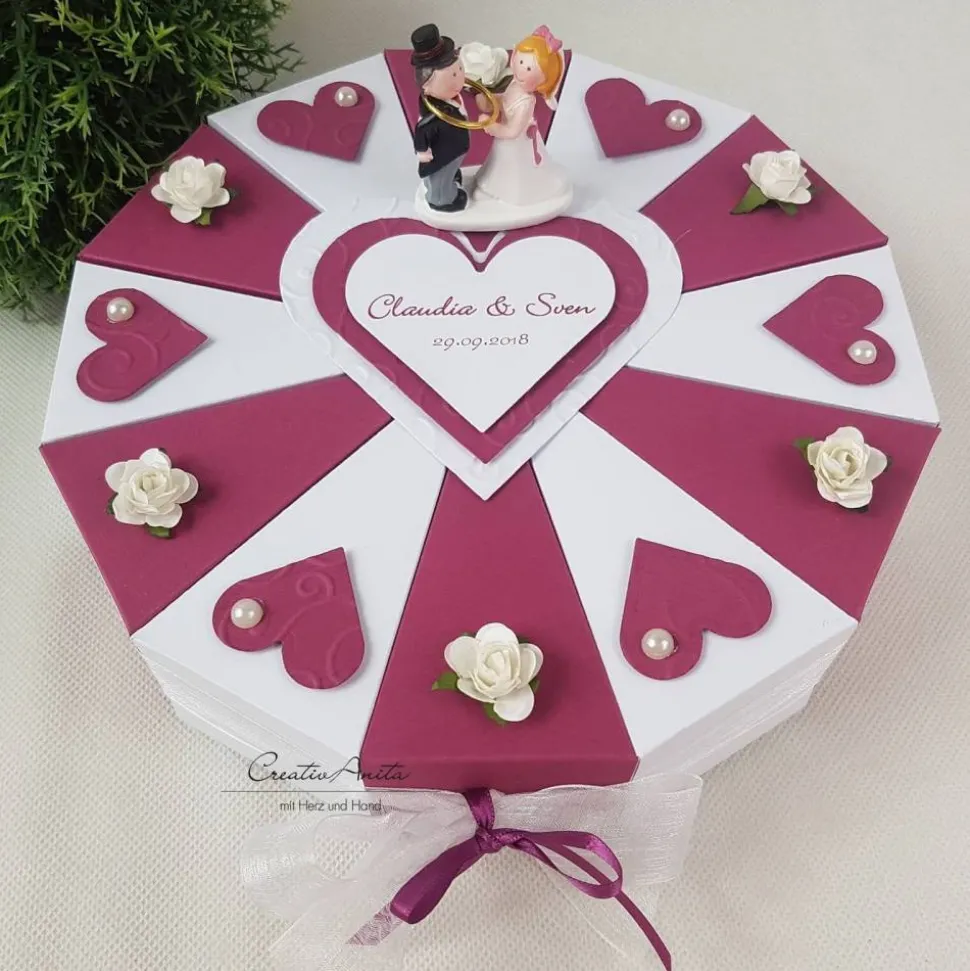 Geburtstagstorte Torte BEERE-WEISS Geldgeschenk