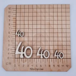 Geburtstagszahl 40 Geburtstag Tischstreu Deko Holz Jubiläum zum Basteln dekorieren Streudeko Konfetti DIY