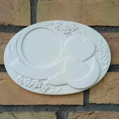 Geburtsteller Blümchen, Gips zum selbstbemalen