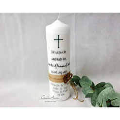 Gedenkkerze - Trauerkerze - Erinnerungskerze - Hochzeit