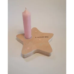 Gedenklicht für Sternenkind | Erinnerungslicht | Geschenk nach Fehlgeburt | Kondolenzgeschenk | Stern aus Holz mit Kerze