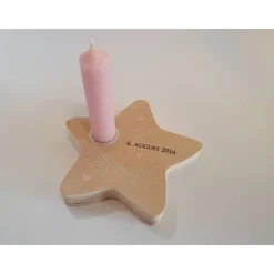 Gedenklicht für Sternenkind | Erinnerungslicht | Geschenk nach Fehlgeburt | Kondolenzgeschenk | Stern aus Holz mit Kerze