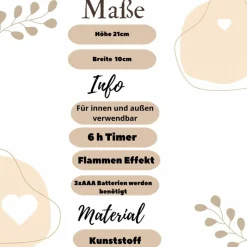 Gedenklicht Verstorbenes Tier, Katze, Led Laterne mit 6h Timer, Personalisiert,  Gedenklicht, Trauerlicht, Trauerlaterne