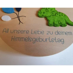 Gedenklicht zum Himmelsgeburtstag | Geburtstagslicht | Geschenk zum Sternengeburtstag | Geburtstagsbrett für Sternenkind