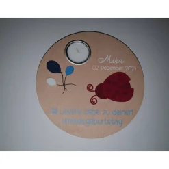 Gedenklicht zum Himmelsgeburtstag | Geburtstagslicht | Geschenk zum Sternengeburtstag | Geburtstagsbrett Käfer