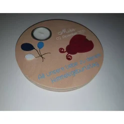 Gedenklicht zum Himmelsgeburtstag | Geburtstagslicht | Geschenk zum Sternengeburtstag | Geburtstagsbrett Käfer