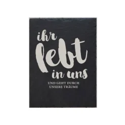 Gedenkplatte für Grab | Steinplatte mit Gravur | Stein für Grabschmuck | Grabdekoration aus Naturstein