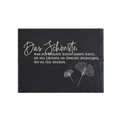 Gedenkplatte für Grab | Steinplatte mit Gravur | Stein für Grabschmuck | Grabdekoration aus Naturstein | schöner Spruch