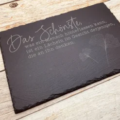 Gedenkplatte für Grab | Steinplatte mit Gravur | Stein für Grabschmuck | Grabdekoration aus Naturstein | schöner Spruch