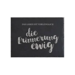 Gedenkplatte für Grab | Steinplatte mit Gravur | Stein für Grabschmuck | Grabdekoration aus Naturstein