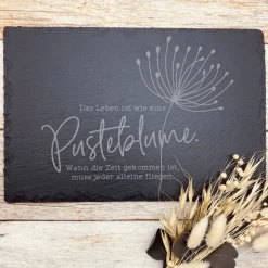 Gedenkplatte für Grab | Steinplatte mit Gravur | Stein für Grabschmuck | Grabdekoration aus Naturstein