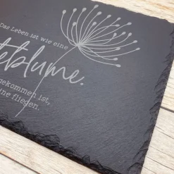 Gedenkplatte für Grab | Steinplatte mit Gravur | Stein für Grabschmuck | Grabdekoration aus Naturstein