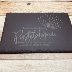 Gedenkplatte für Grab | Steinplatte mit Gravur | Stein für Grabschmuck | Grabdekoration aus Naturstein